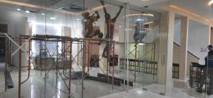 pasang kaca tempered bsd